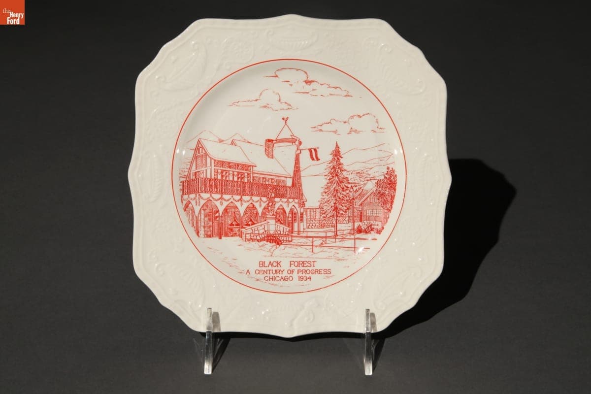 Century of Progress Souvenir Plate Depicting Black Forest, 1934