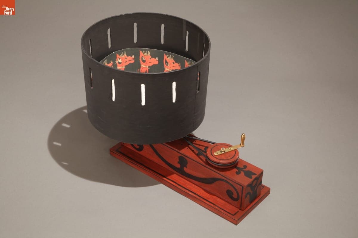 Zoetrope on Wooden Stand