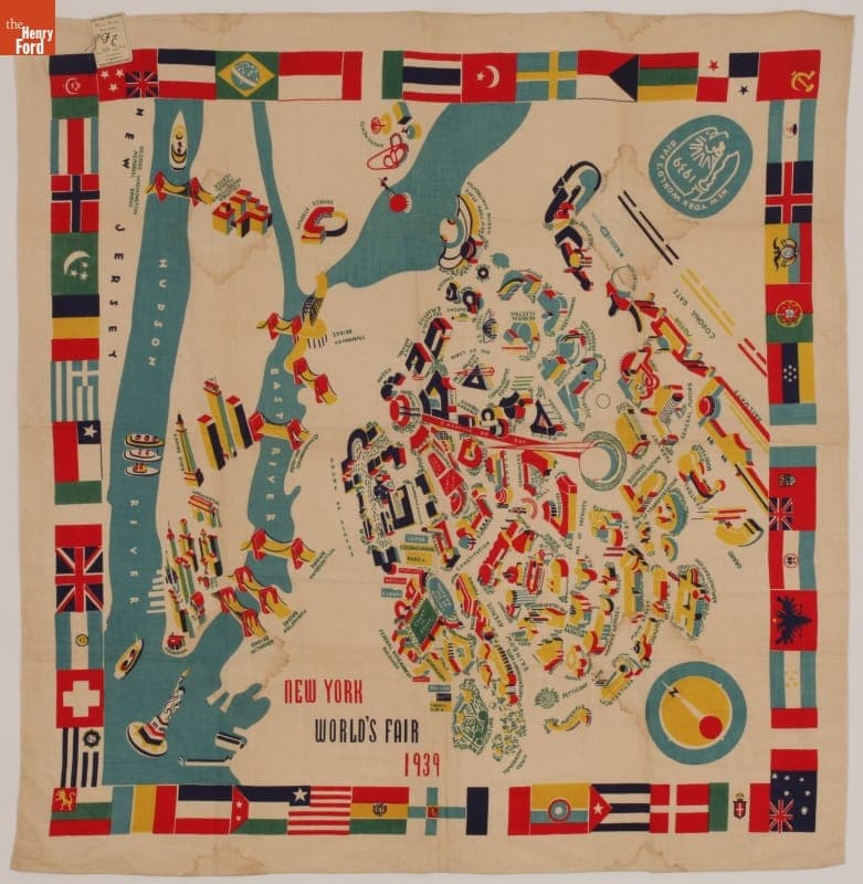 New York World's Fair Souvenir Tablecloth, 1939