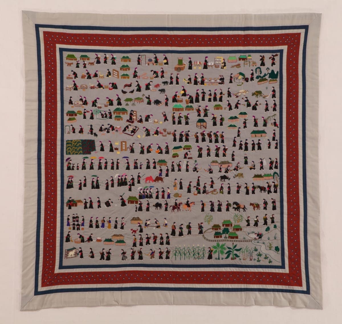Hmong Story Cloth by Moah Thao, 1987-1988