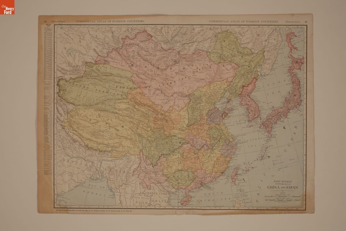 "Rand McNally Standard Map of China and Japan," 1930-1932