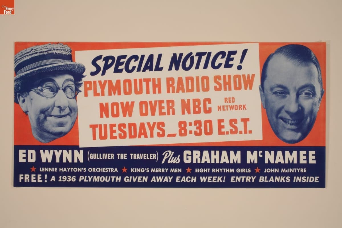 Poster, "Plymouth Radio Show," 1936