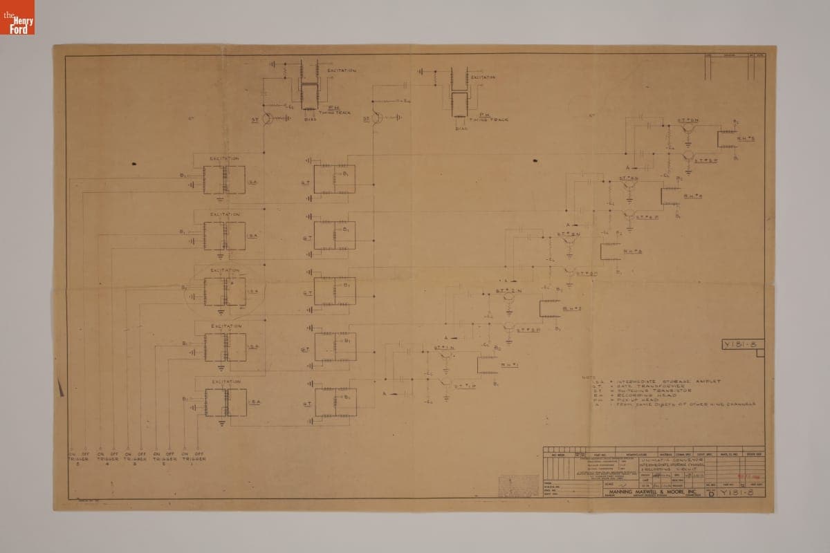 Unimatic Conveyor, Intermediate Storage Channel and Recording Circuit, 1956