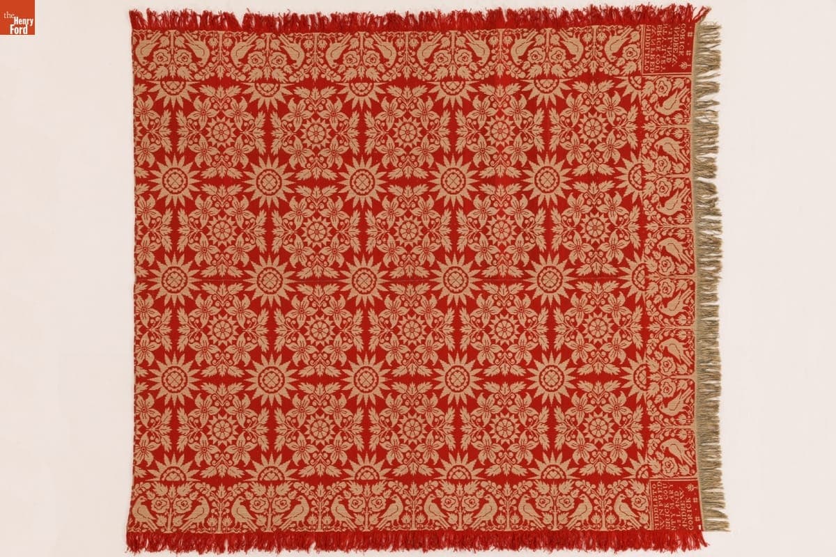 Coverlet Woven by Andrew Corrick, 1835-1850