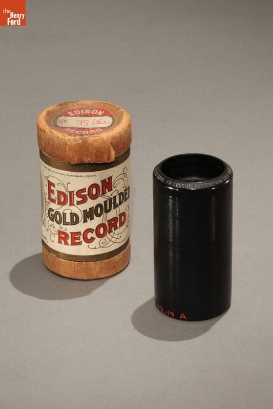 Edison Gold Moulded Cylinder Record, "I'm Looking for the Man that Wrote the Merry Widow Waltz," 1908