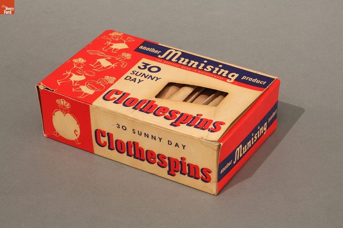 Munising "Sunny Day" Clothespins, 1953-1955