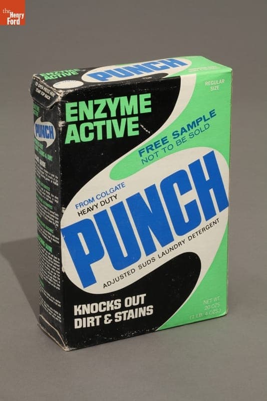 Punch Adjusted Suds Laundry Detergent, Free Sample, 1967-1974