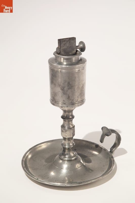 Pewter Oil Lamp, 1842-1847
