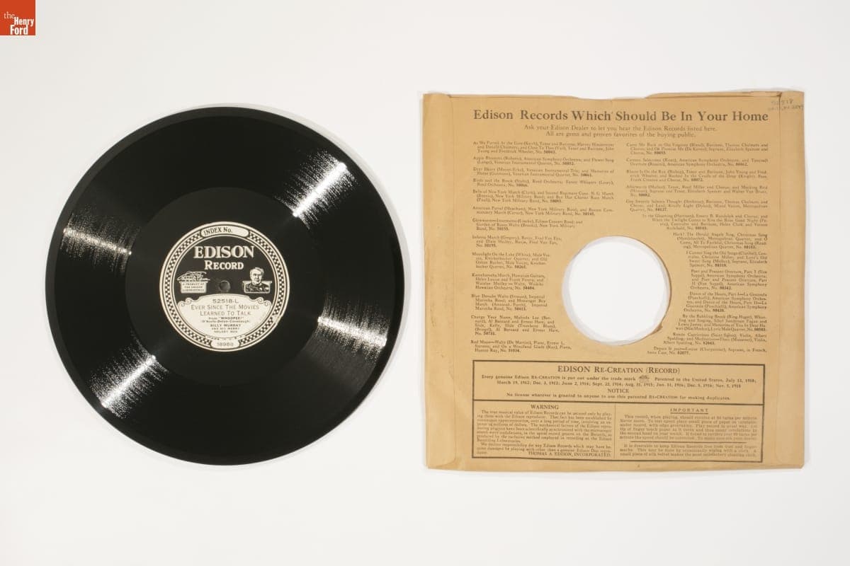 Edison Diamond Disc Record, "Ever Since the Movies Learned To Talk (From Whoopee!)" / "A Gay Caballero," 1929
