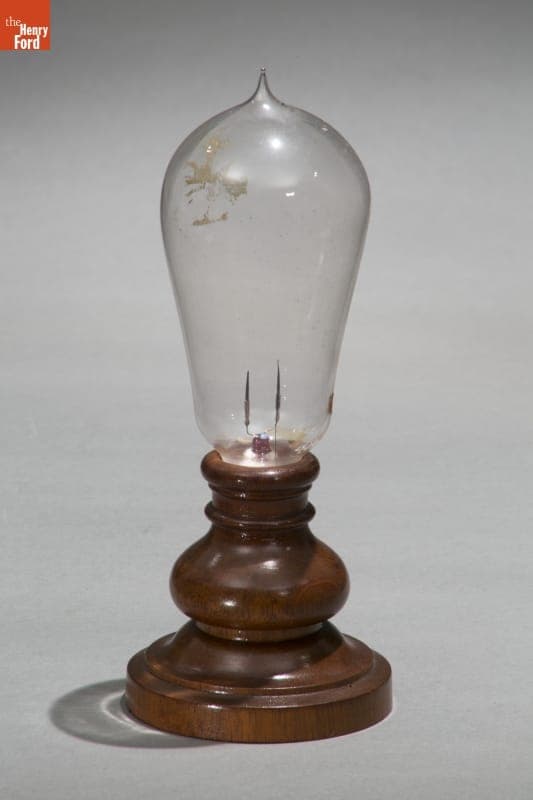 Cellulose Filament Lamp Made by Siemens Brothers, 1883