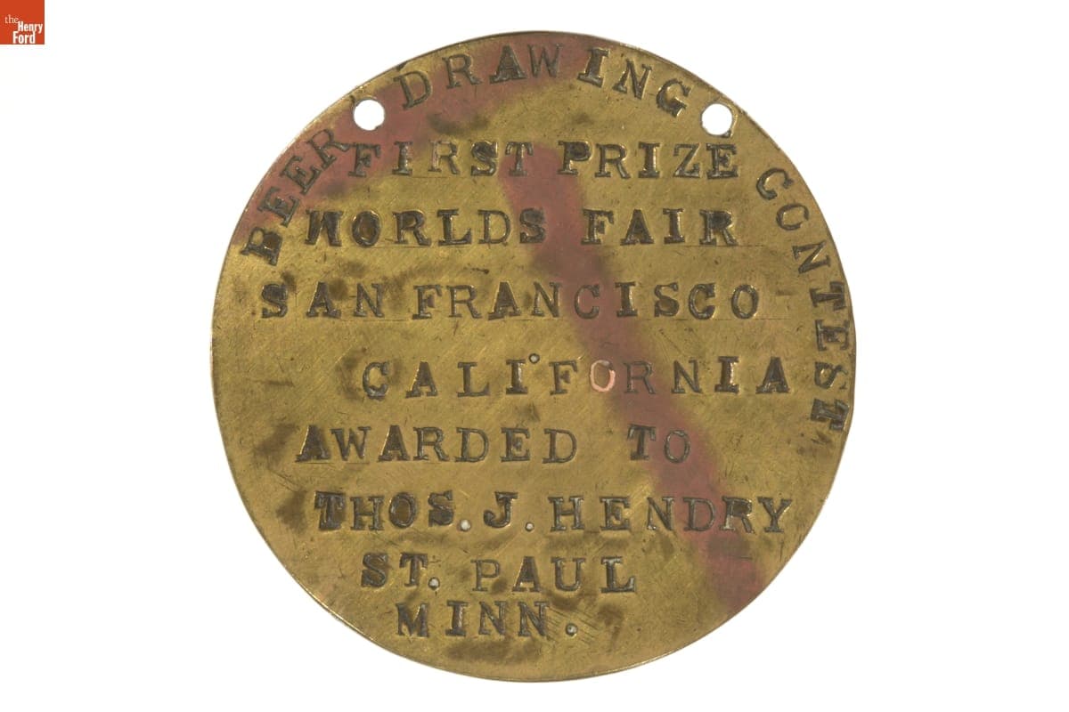 First Prize Medal in Beer Drawing from Panama-Pacific Exposition, 1915