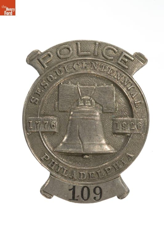 Sesqui-Centennial Exposition Policeman's Badge, 1926