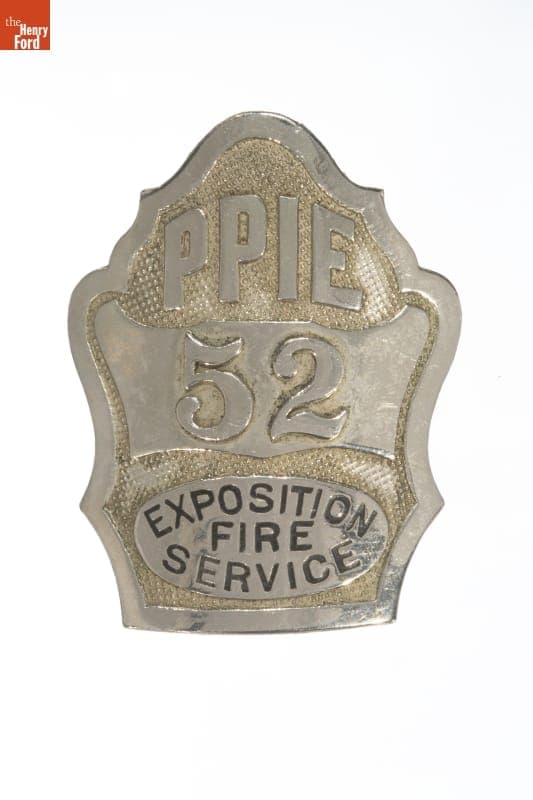 Panama-Pacific International Exposition Fireman's Badge, 1915