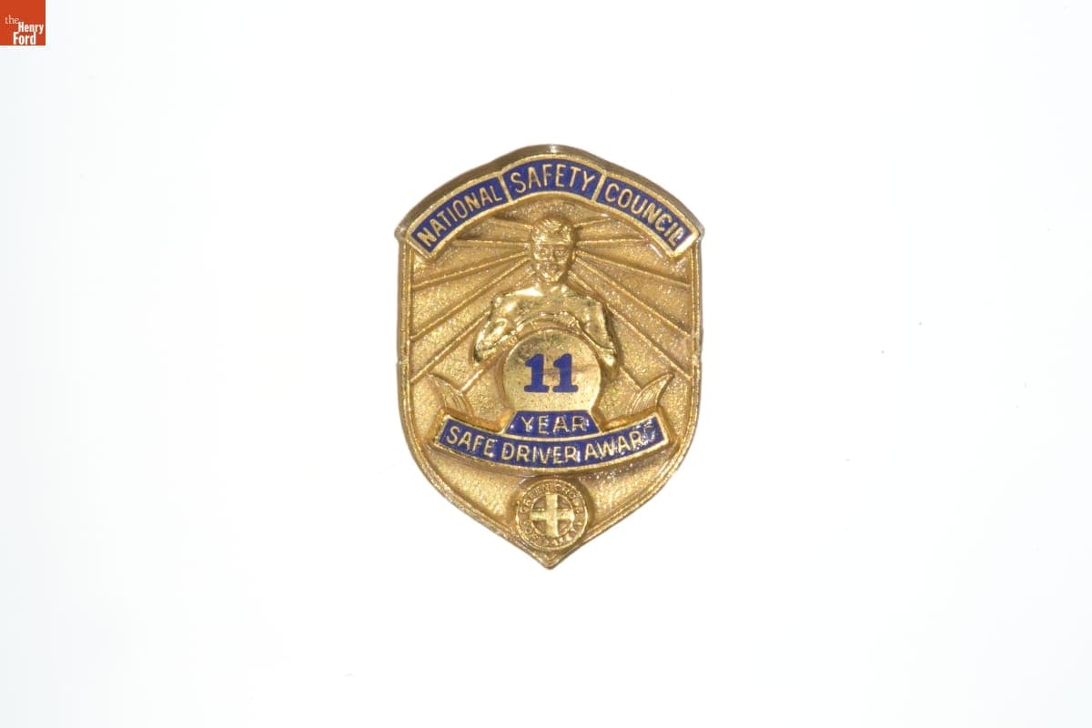 Safe Driver Award Given by the National Safety Council, circa 1967