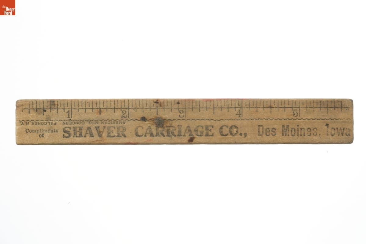 Shaver Carriage Co. Ruler, 1910-1920