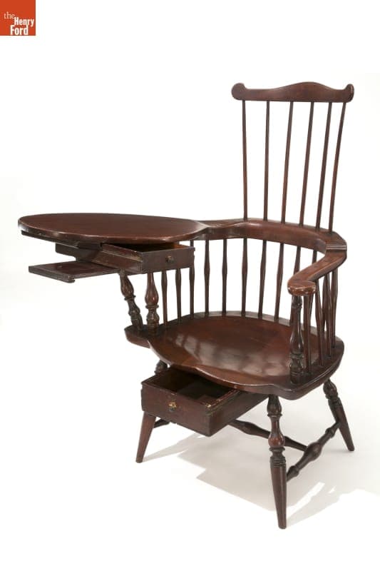 Writing Arm Windsor Chair, 1770-1790