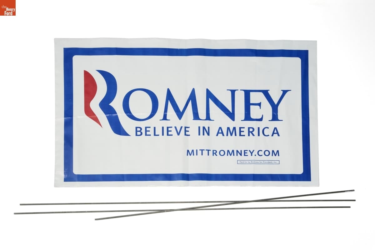 Romney "Believe In America" Sign, 2012
