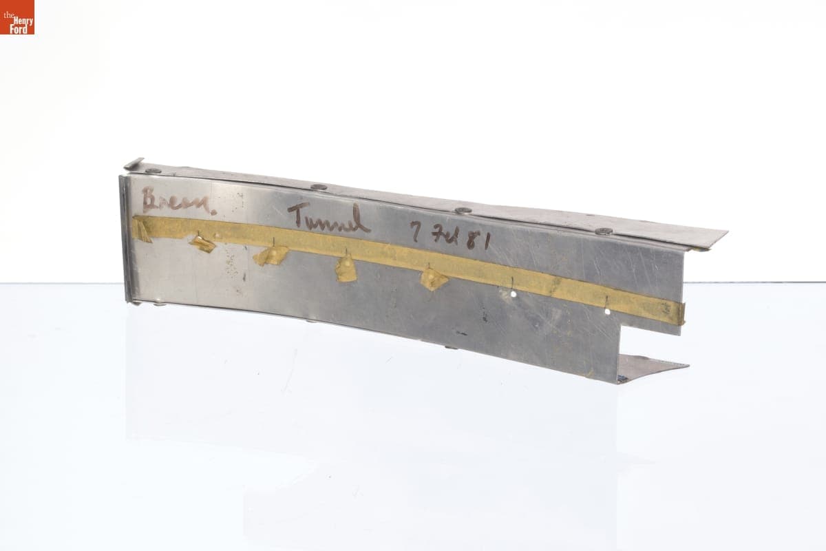 Scale Model of Indy Car Side Pod Tunnel Used for Airflow Testing, 1981