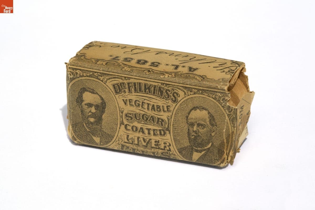 Dr. Filkins's Vegetable Sugar Coated Liver Pills, circa 1870