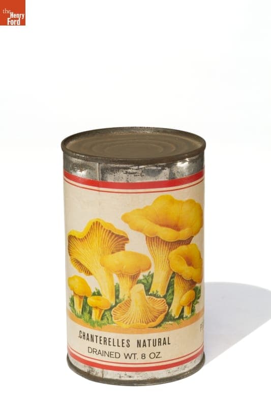 Can of "Chanterelles Natural" Mushrooms, 1940-1960