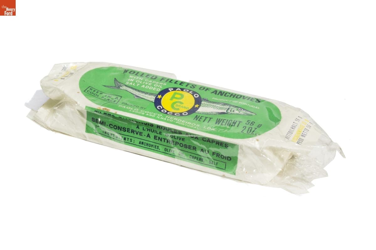 Can of Paolo Cocco Rolled Fillets of Anchovies, 1950-2000