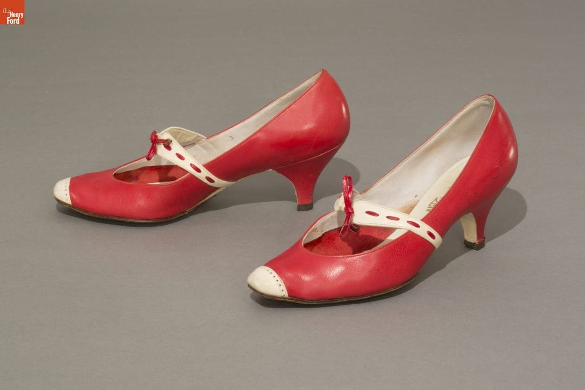 Red and White Pumps, circa 1960
