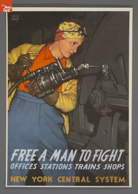 World War II Poster, "Free a Man to Fight," 1943