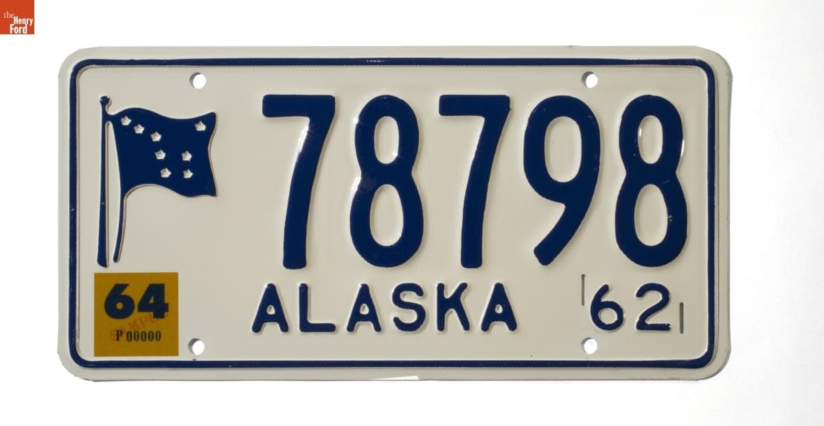 Alaska License Plate from 1964-65 New York World's Fair