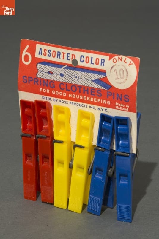 Package of Spring Clothespins by Ross Products Inc., 1960-1969