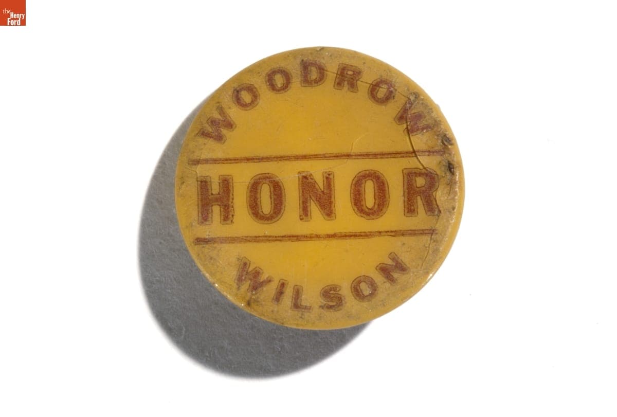 Woodrow Wilson Campaign Button, 1912-1916