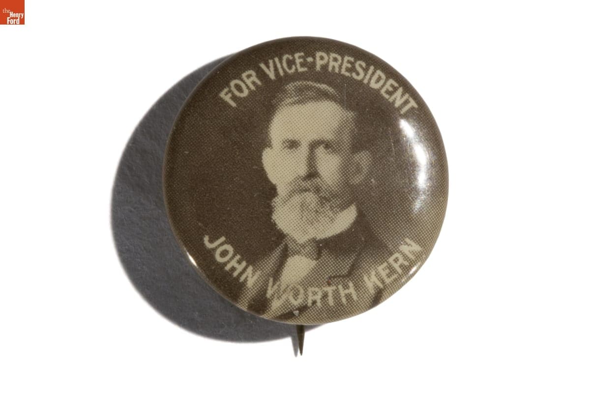 John W. Kern Campaign Button, 1908