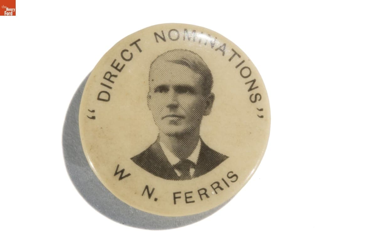 W. N. Ferris Political Button, 1924