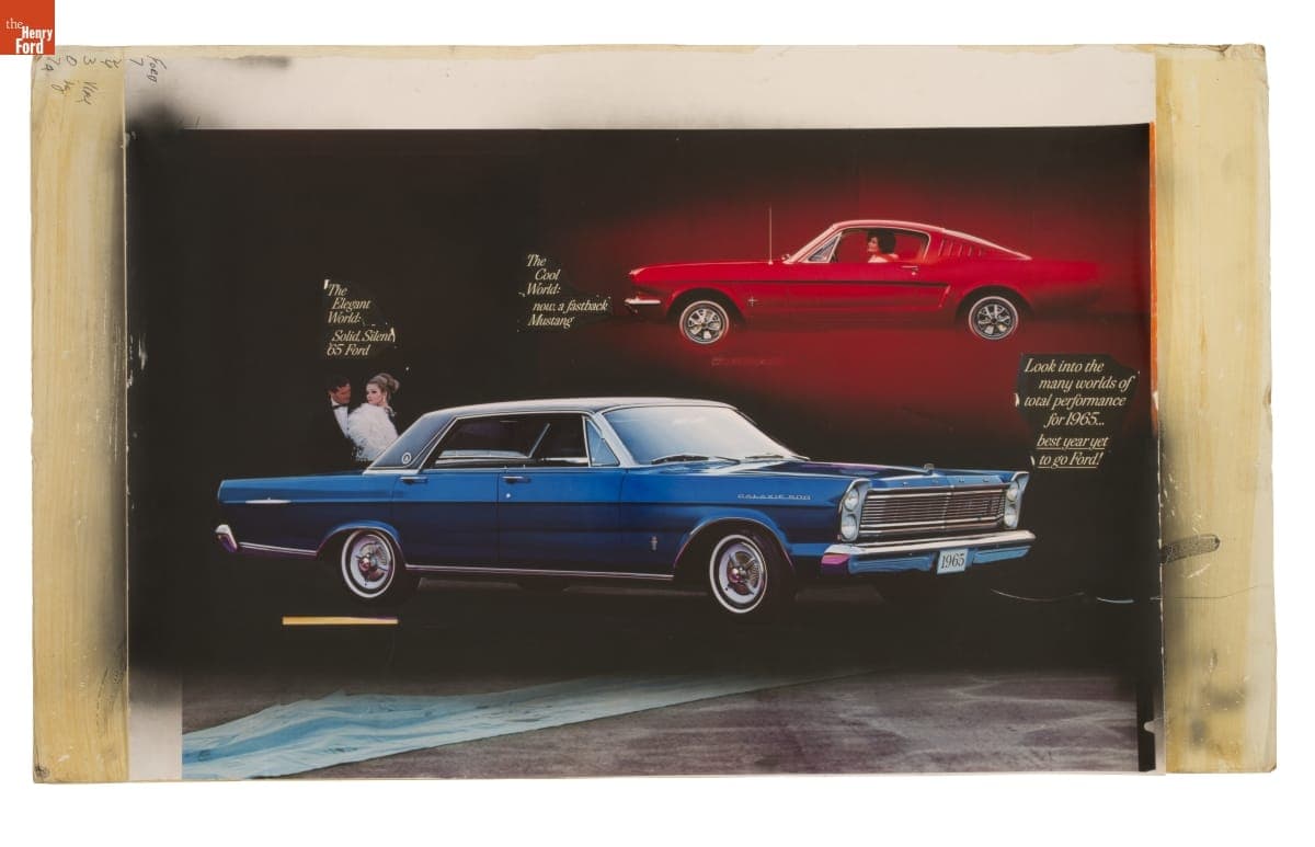 Process Photomontage for 1965 Ford Mustang and Ford Galaxie Advertising