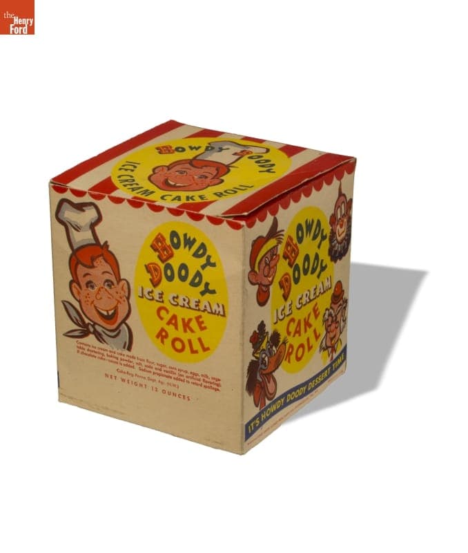 Howdy Doody Ice Cream Cake Roll Carton, circa 1945