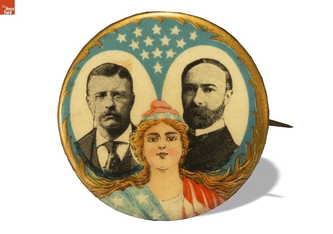 Roosevelt-Fairbanks Campaign Button, 1904