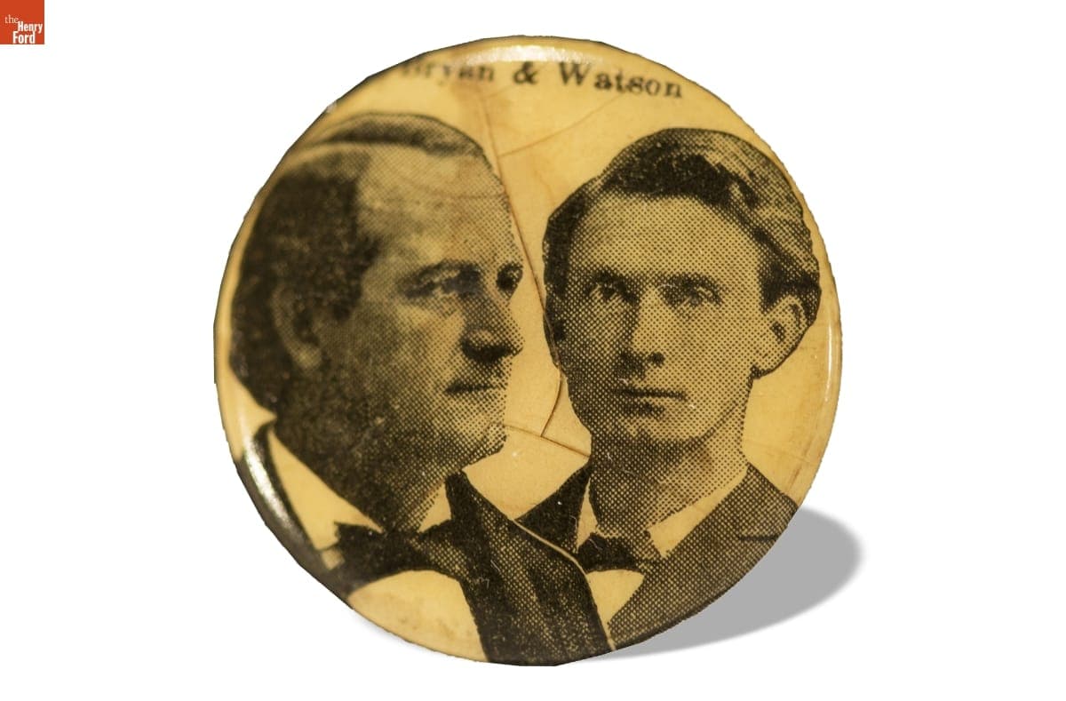Bryan-Watson Campaign Button, 1896