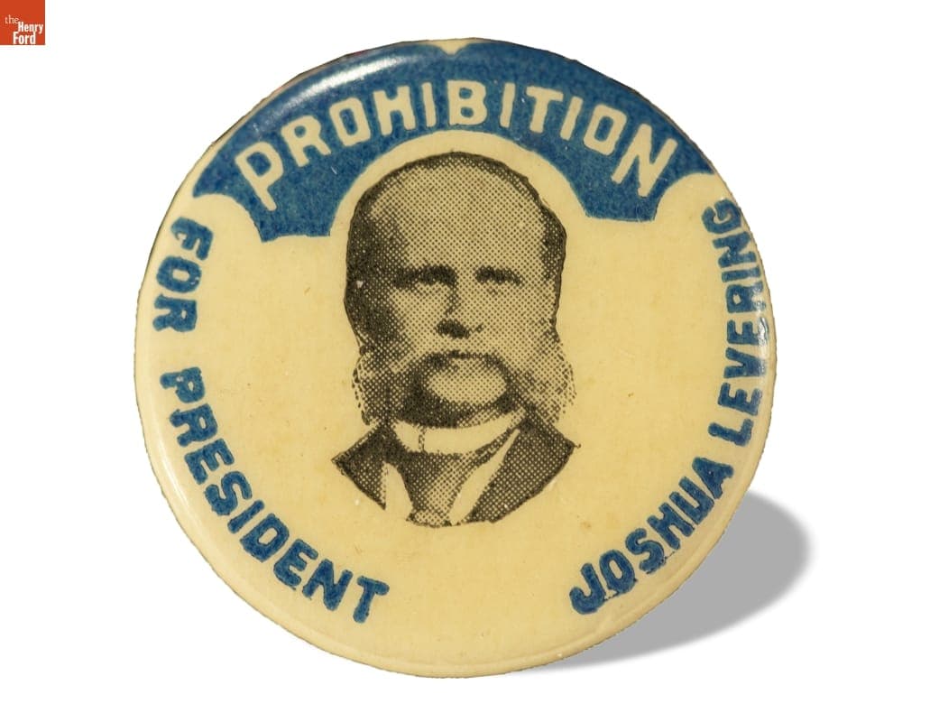 Joshua Levering Campaign Button, 1896