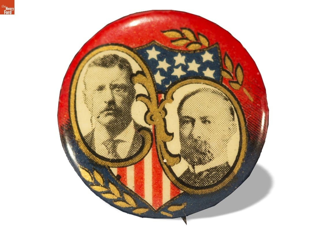 Roosevelt-Fairbanks Campaign Button, 1904