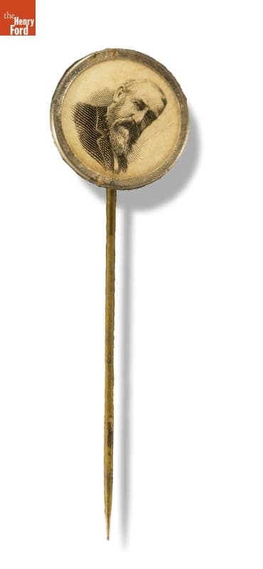 Benjamin Harrison Campaign Stickpin, 1888, 1892