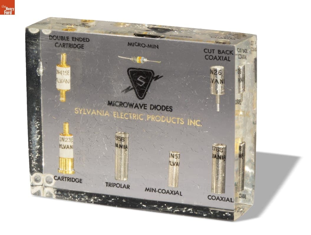 Sylvania Electric Products, Inc. Microwave Diodes Paperweight, 1958