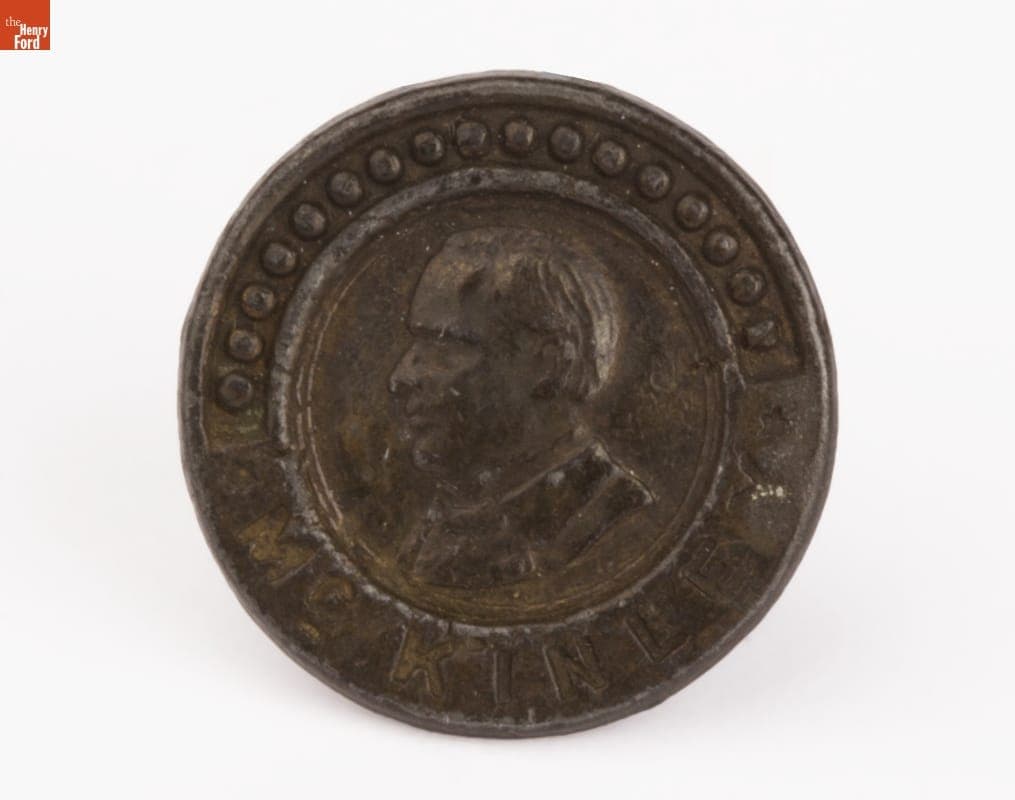 William McKinley Campaign Button, ca. 1896