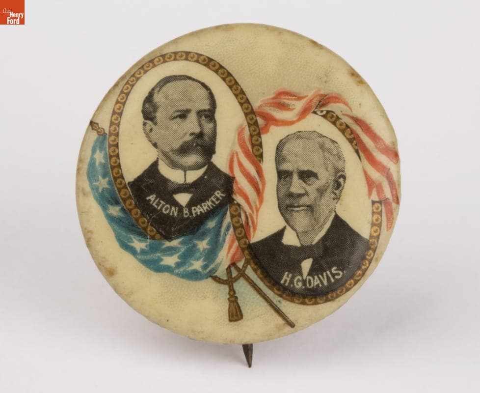 Parker-Davis Campaign Button, 1904