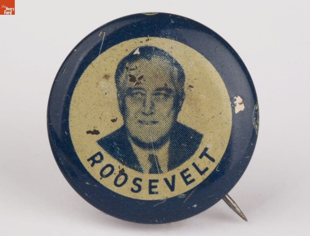 Franklin D. Roosevelt Campaign Button, 1932-1944