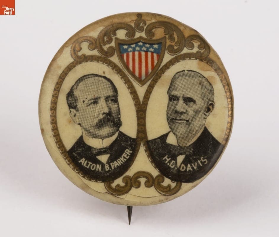 Parker-Davis Campaign Button, 1904