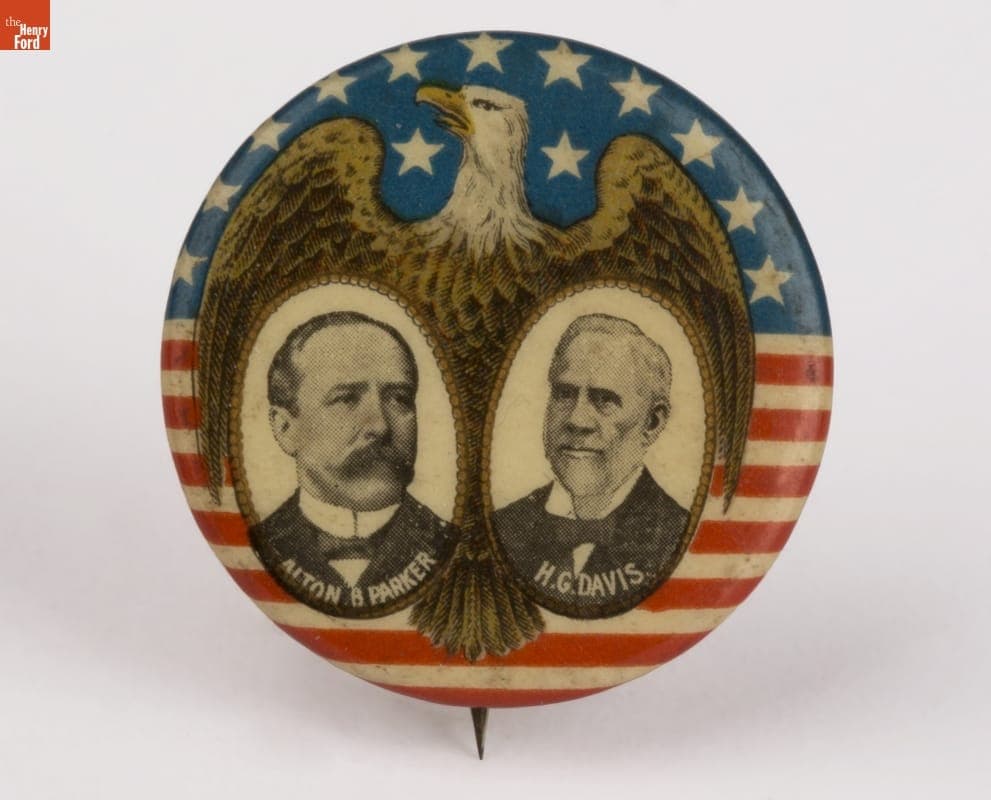 Parker-Davis Campaign Button, 1904