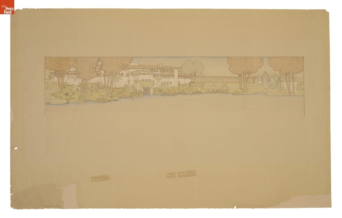 Architectural Rendering, "Fair Lane," 1914