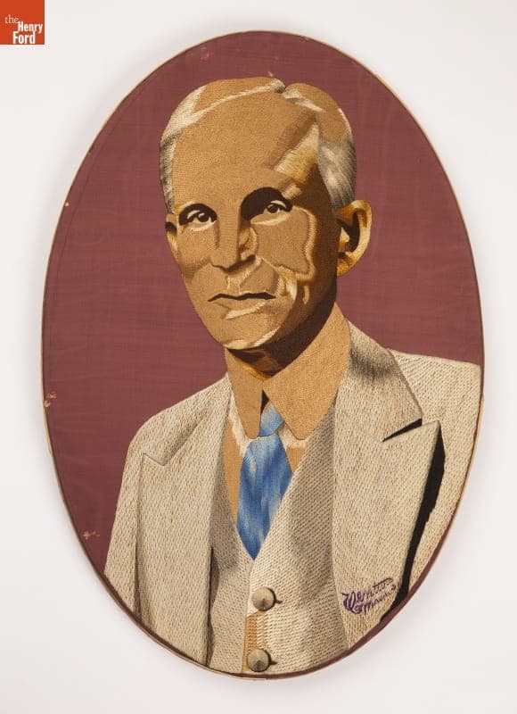 Needlework Portrait of Henry Ford, 1930-1940