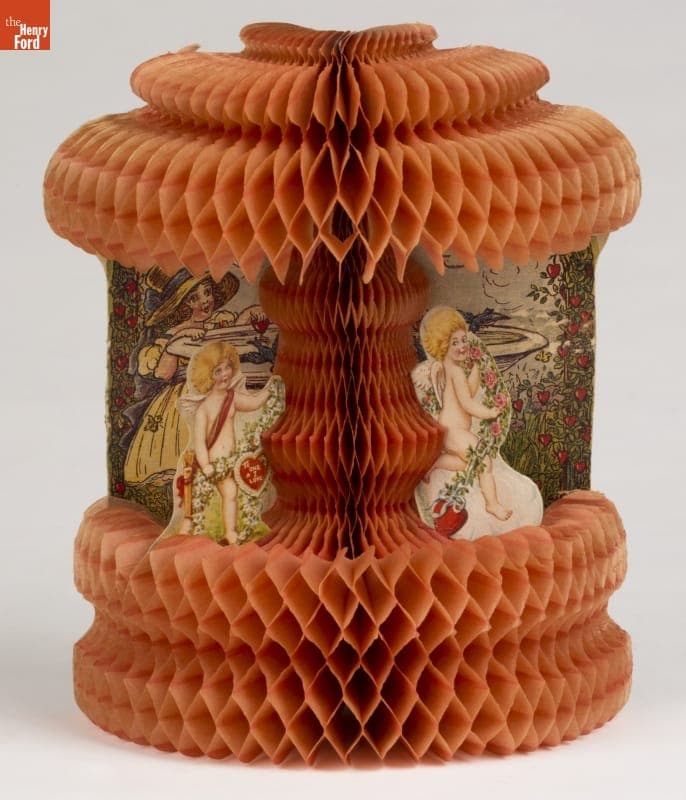 Three Dimensional Valentine, "My Valentine with Charms so Sweet, I Lay this Offering at your Feet," circa 1925