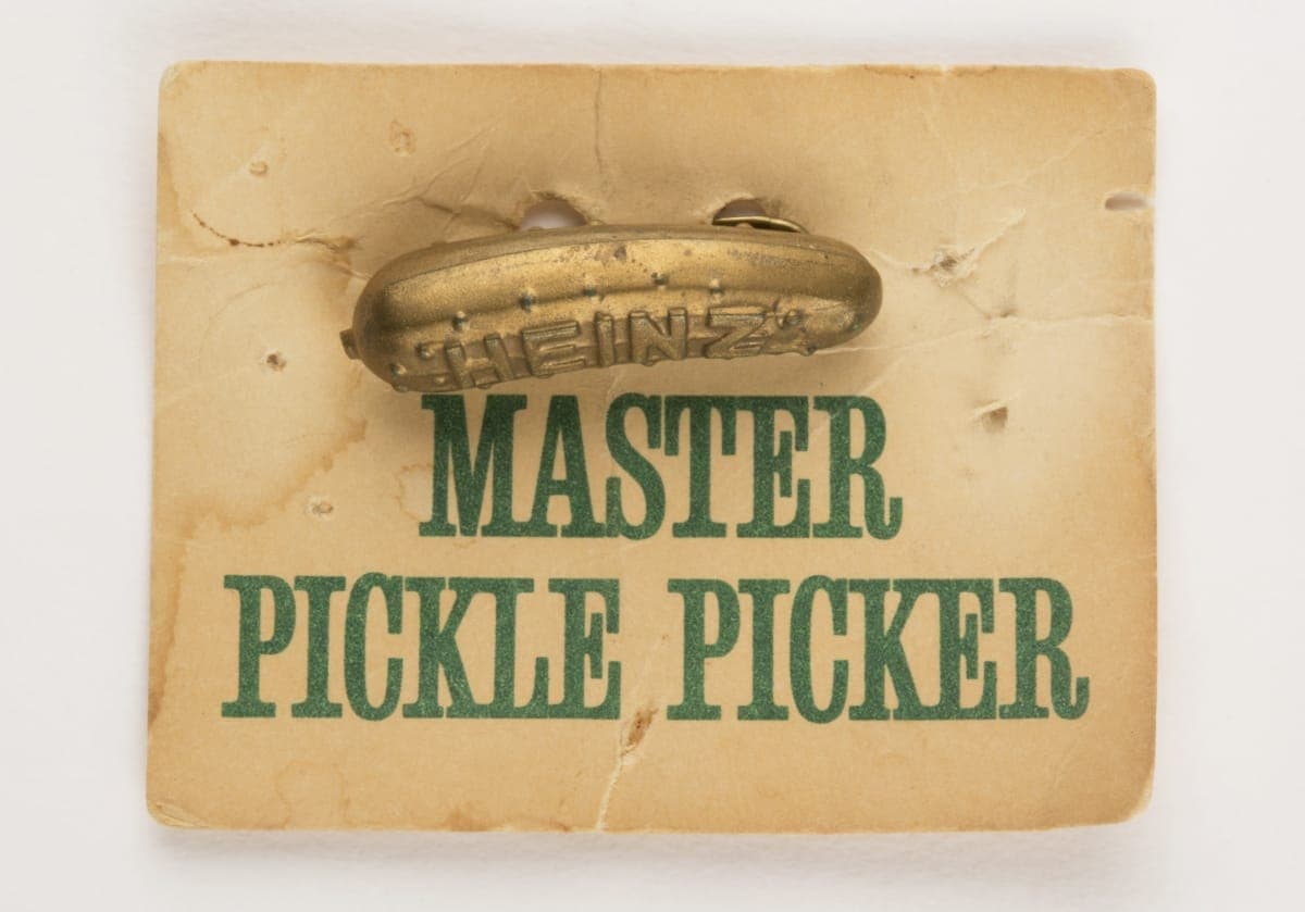 Heinz Master Pickle Picker Pin, 1965-1970