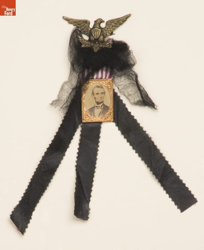 Abraham Lincoln Mourning Badge, 1865